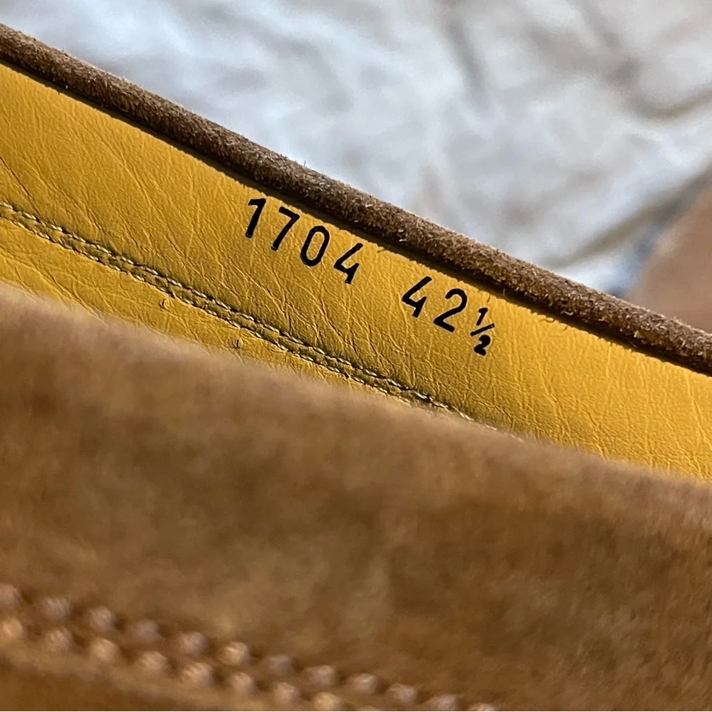 Russell & Bromley driving loafers mens 42.5 ‎ 9.5 EUC brown suede